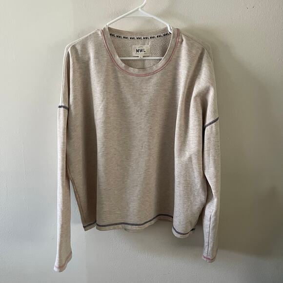 Madewell MWL Make Weekends Longer Terry Superbrushed Sweatshirt Clay Women Large - Picture 1 of 8